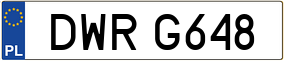 Trailer License Plate